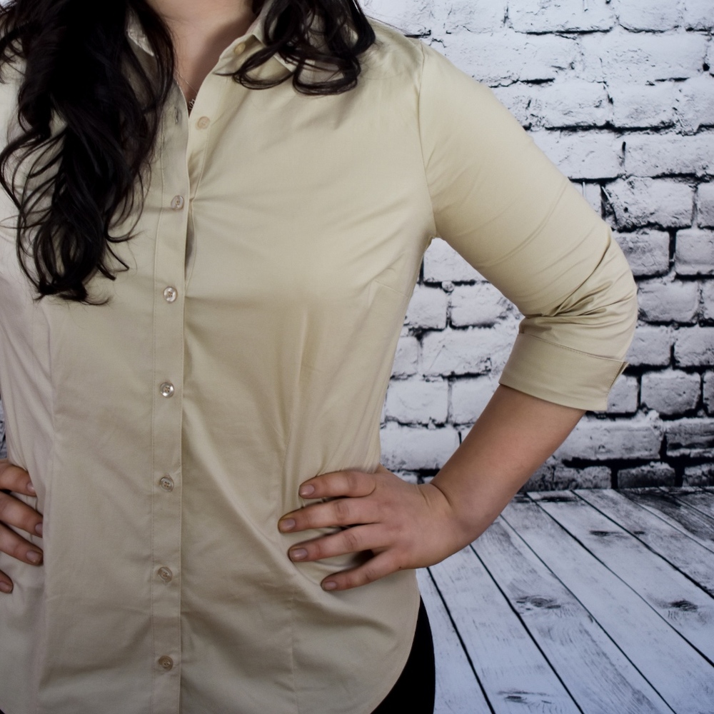 Jane Stretch Button Down (Plus)